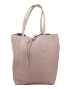 Geanta Piele Naturala Shoper Bag piersica 2
