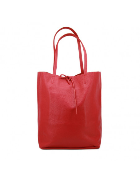 Geanta Piele Naturala Shoper Bag rosu
