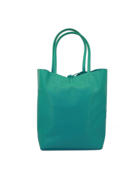 Geanta Piele Naturala Shoper Bag turcoaz