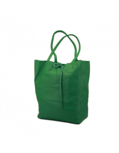 Geanta Piele Naturala Shoper Bag verde