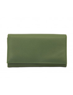 Portofel Piele Naturala verde kaki 2