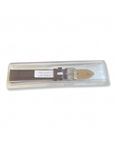 Curea Ceas Piele Naturala 16mm maro roscat