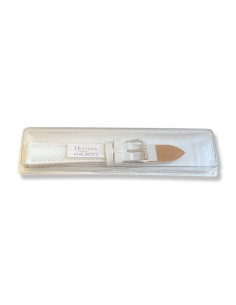 Curea Ceas Piele Naturala 16mm alb