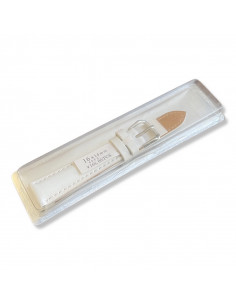 Curea Ceas Piele Naturala 16mm alb 2