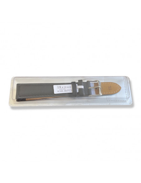 Curea Ceas Piele Naturala 18mm negru
