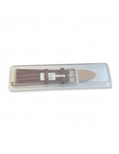 Curea Ceas Piele Naturala 20mm maro roscat lacuit