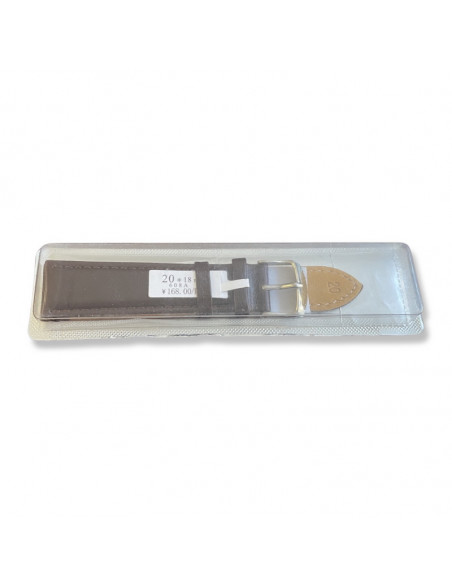 Curea Ceas Piele Naturala 20mm maro roscat