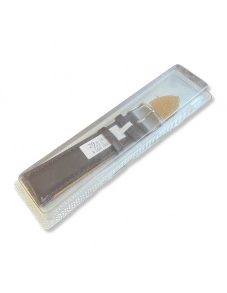 Curea Ceas Piele Naturala 20mm maro roscat