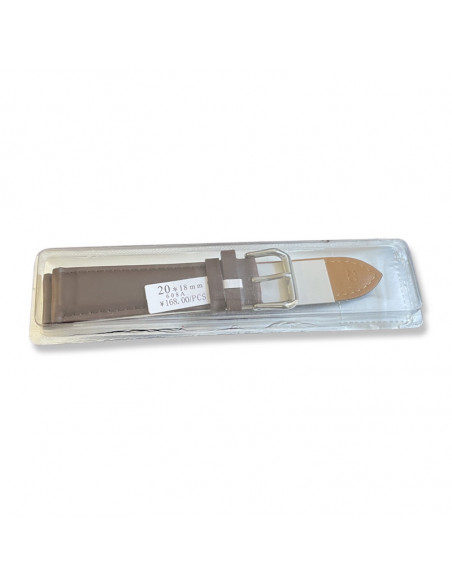 Curea Ceas Piele Naturala 20mm maro roscat