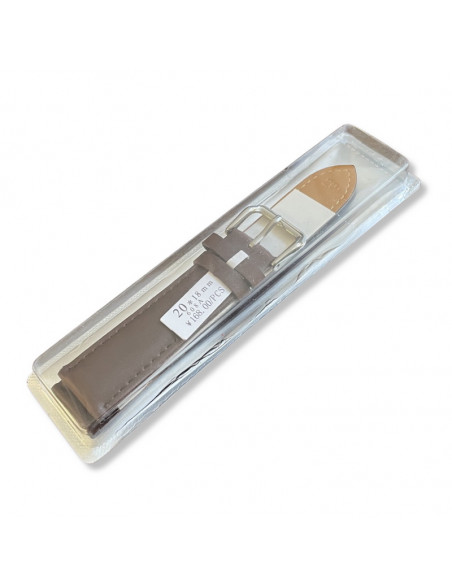 Curea Ceas Piele Naturala 20mm maro roscat