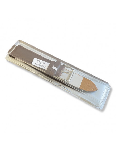 Curea Ceas Piele Naturala 20mm maro roscat
