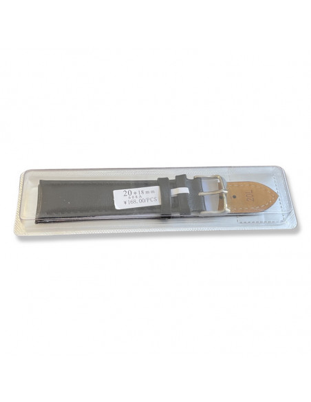 Curea Ceas Piele Naturala 20mm negru