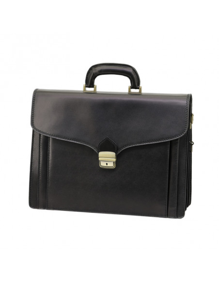 Servieta Piele Naturala Office New Negru