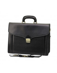 Servieta Piele Naturala Office New Negru