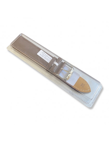 Curea Ceas Piele Naturala 22mm maro roscat
