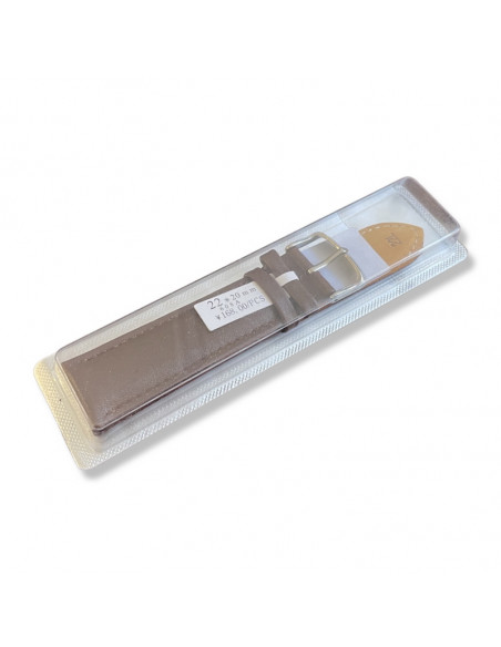 Curea Ceas Piele Naturala 22mm maro roscat