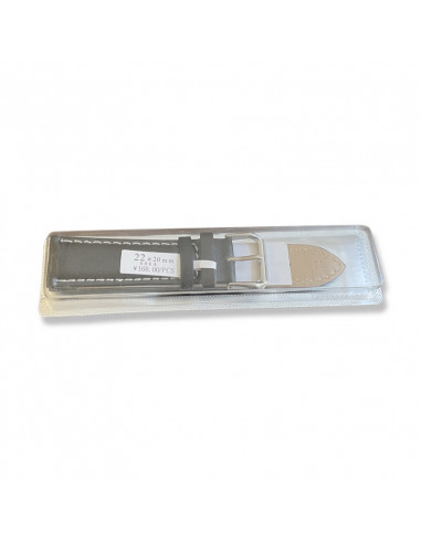 Curea Ceas Piele Naturala 22mm negru