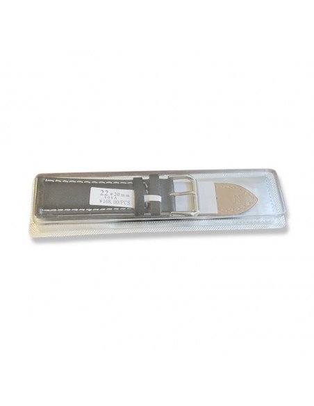Curea Ceas Piele Naturala 22mm negru
