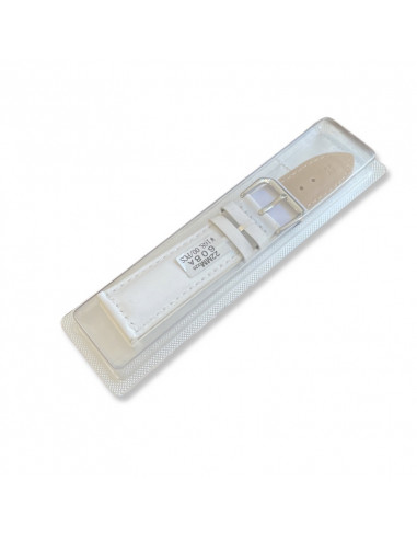 Curea Ceas Piele Naturala 22mm alb