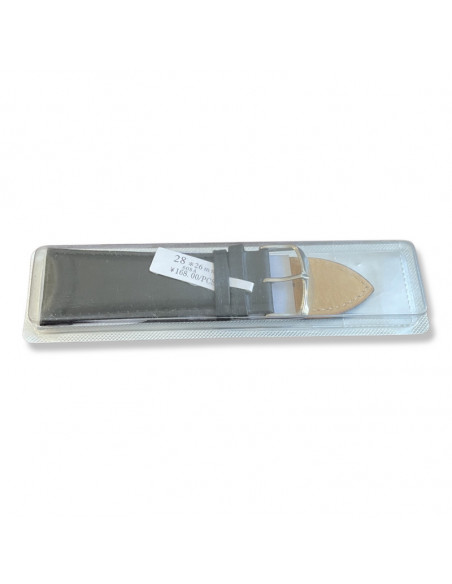 Curea Ceas Piele Naturala 28mm negru