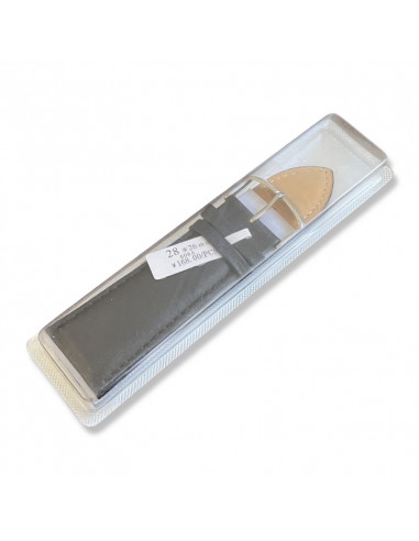 Curea Ceas Piele Naturala 28mm negru