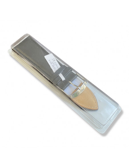 Curea Ceas Piele Naturala 28mm negru