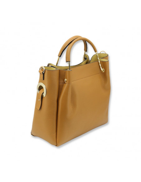 Geanta Piele Naturala Balyana animal print camel