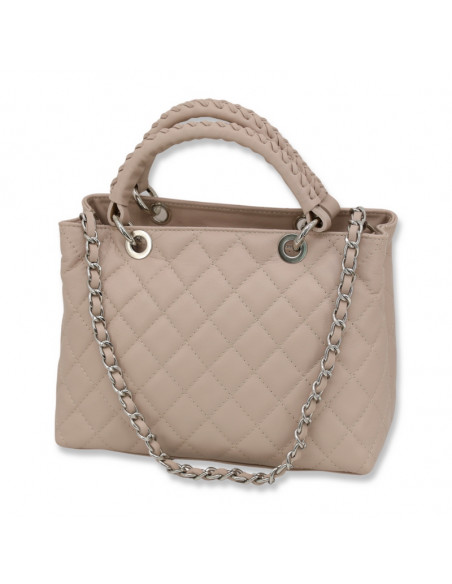 Poseta Piele Diamonds Mini roz pudra
