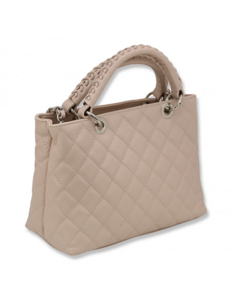 Poseta Piele Diamonds Mini roz pudra