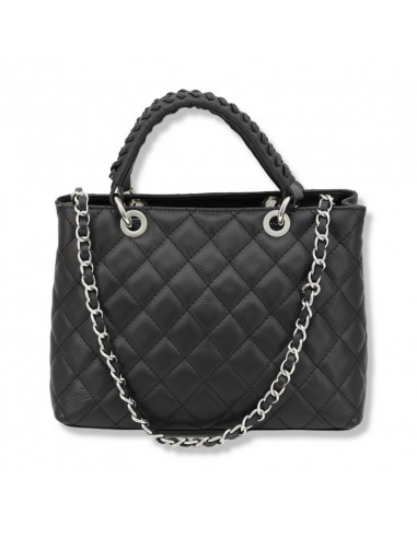 Poseta Piele Diamonds Mini negru