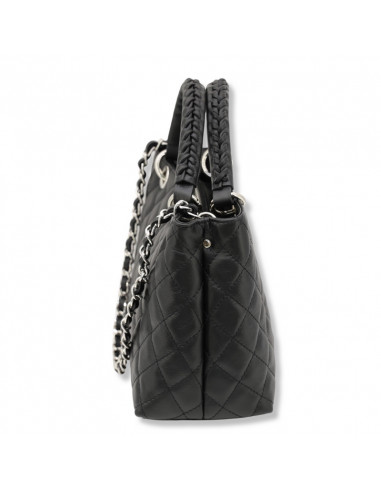 Poseta Piele Diamonds Mini negru