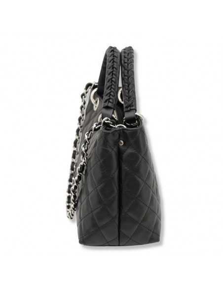 Poseta Piele Diamonds Mini negru