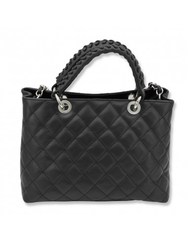 Poseta Piele Diamonds Mini negru