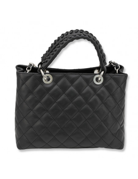 Poseta Piele Diamonds Mini negru