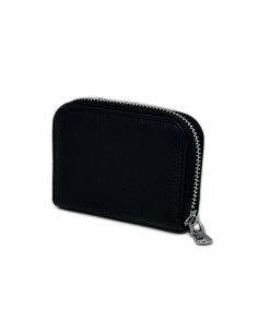 Port Card Piele Naturala negru