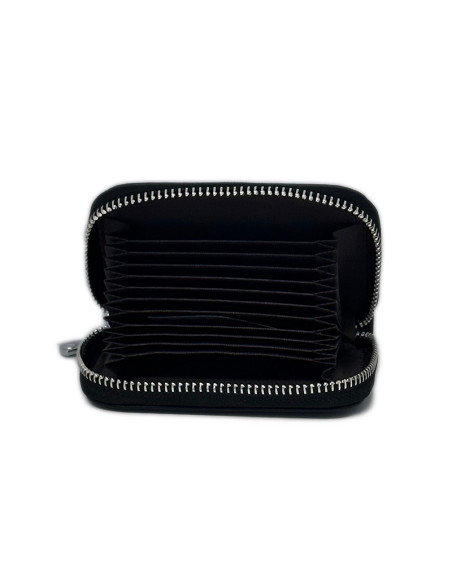 Port Card Piele Naturala negru