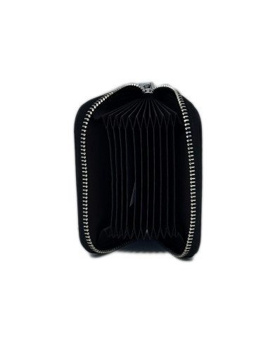Port Card Piele Naturala negru
