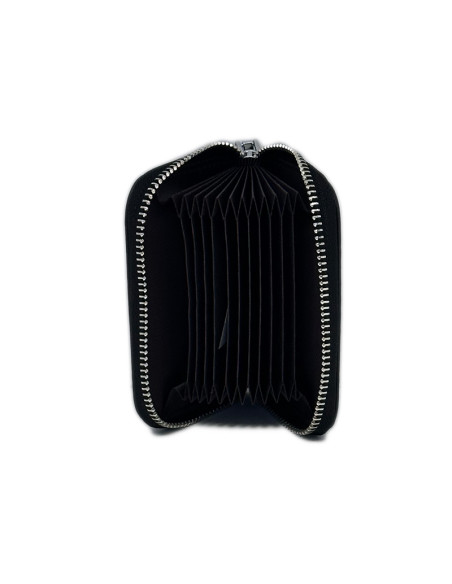 Port Card Piele Naturala negru