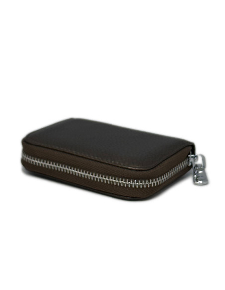 Port Card Piele Naturala aramiu bronz
