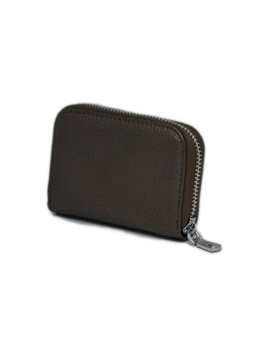 Port Card Piele Naturala aramiu bronz