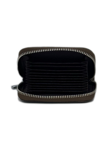 Port Card Piele Naturala aramiu bronz