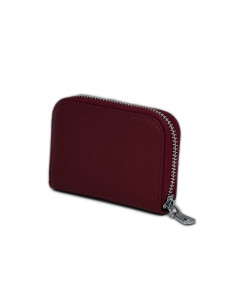 Port Card Piele Naturala bordo