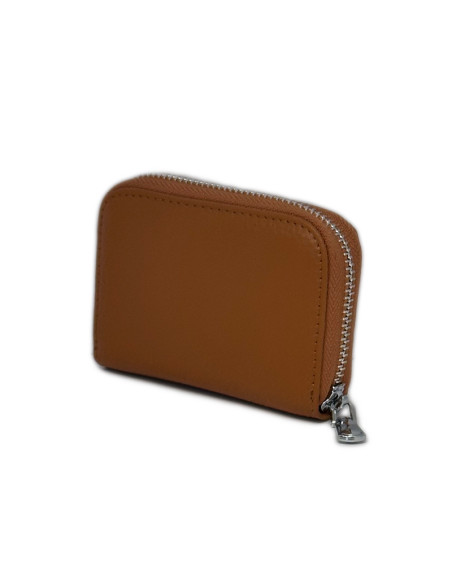 Port Card Piele Naturala camel