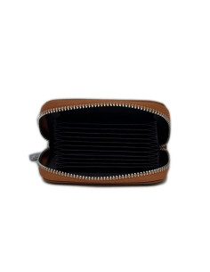 Port Card Piele Naturala camel 2