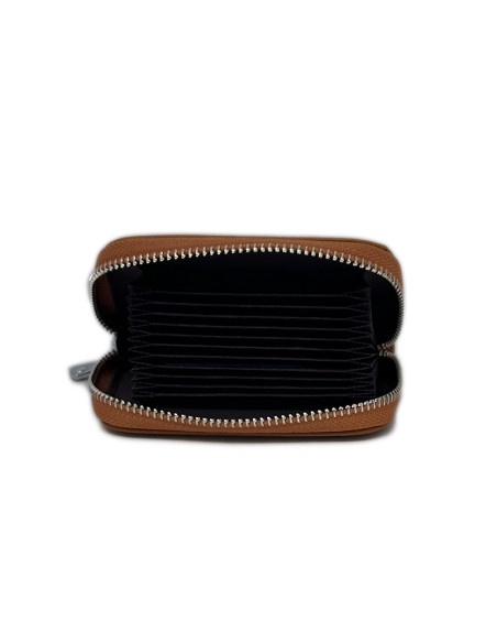 Port Card Piele Naturala camel