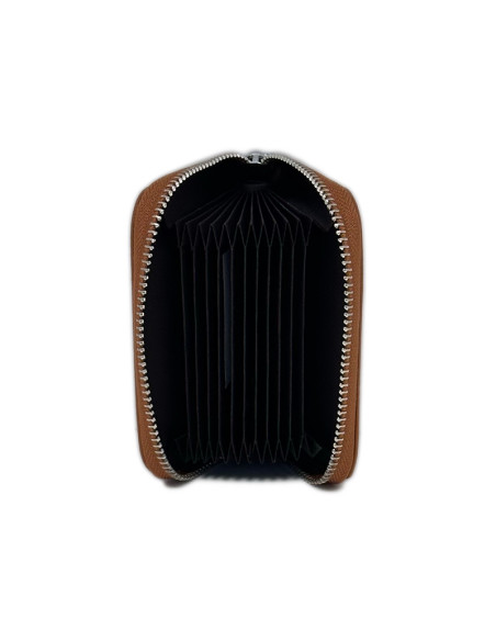 Port Card Piele Naturala camel