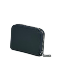 Port Card Piele Naturala gri marin