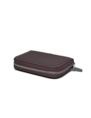 Port Card Piele Naturala lila