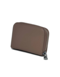 Port Card Piele Naturala roz pudra