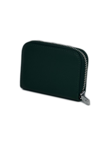 Port Card Piele Naturala verde